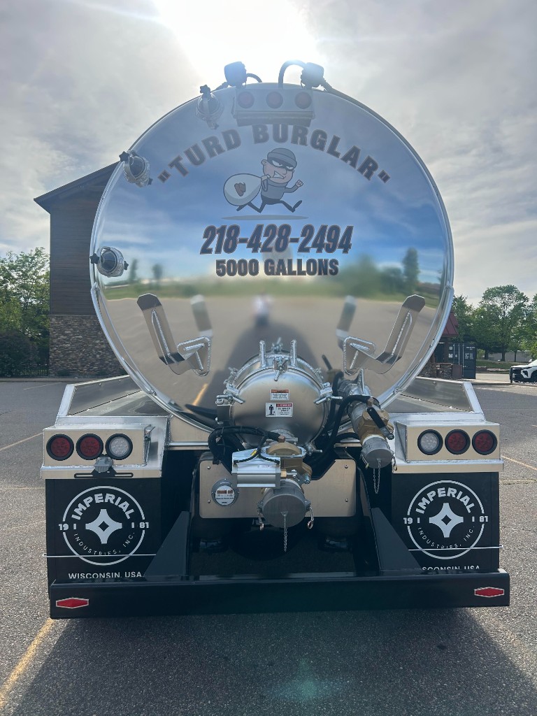 Sanders Septic Services pump truck ready for service